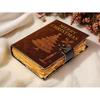 Handmade Christmas Leather Journal – Vintage Embossed Writing Diary