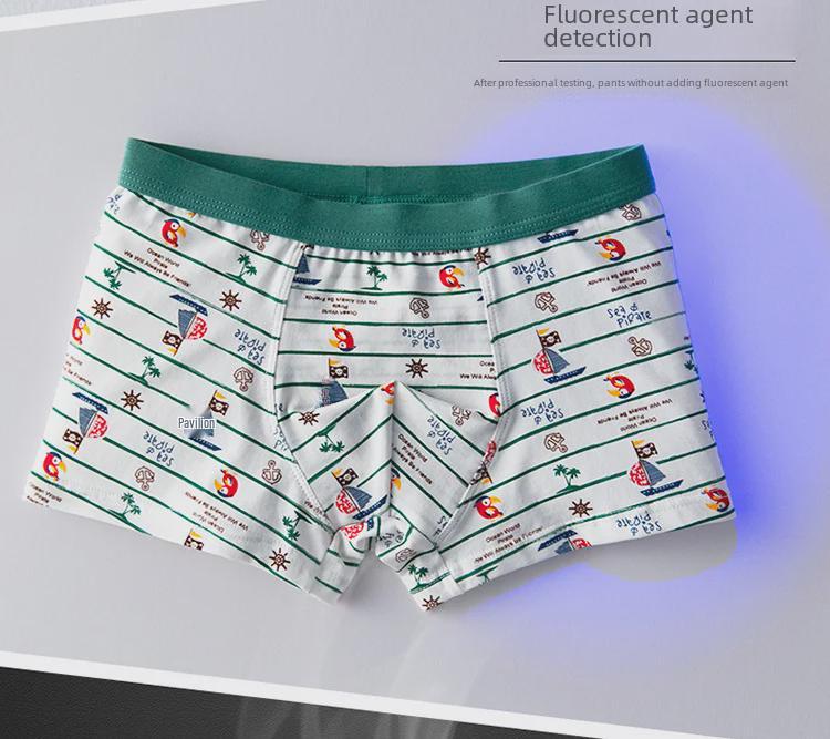 Bawełniane bokserki chłopięce, 50 sztuk - Chłopięcy wzór z kreskówki dla starszych dzieci