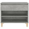 Shoe Rack Concrete Grey 70 x 36 x 60 cm Engineered Wood