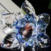 Blue Crystal Lotus Decorative Ornament (80mm)