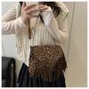 New Retro Suede Faux Leather Saddle Bag for Women Fringe Tassel Crossbody Shoulder Purse Vintage Western Style Handbag