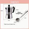Cafetieră Moka din Aluminiu Cu Linguriță Pentru Preparare Acasă și Espresso Clasic