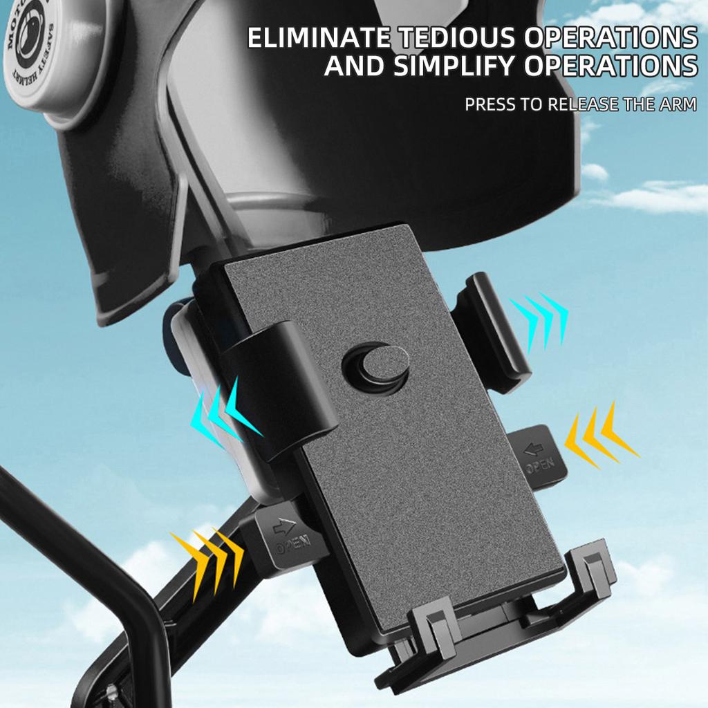 1pcs Motorcycle Mobile Phone Holder Universal Phone Holder Small Helmet Phone Stand Motorcycle Handle Gravity Mount