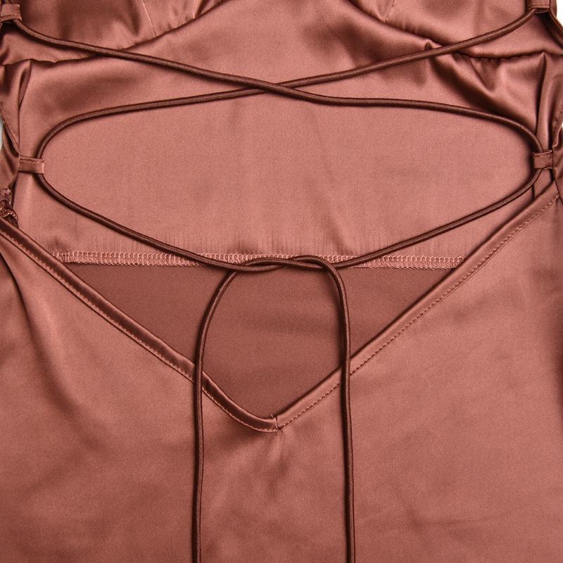 Women's Evening Dress Summer Sleeveless Backless Strap Waist Cinching Sexy Club Long Dress Women Fashion Elegant Solid Color Slim Fit Party Dresses