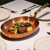 Handgemaakte Vintage Koperen Elliptische Steakplaat Koekenpan Platte Pan, Westerse Diner Schaal Handvat Platte Gebakken Eieren Bodem Pan