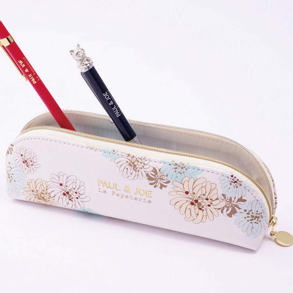 Marks Pencil Case S2 Chrysanthemum White Paul & Joe La Puppetrie PAJ-PEC3-WH