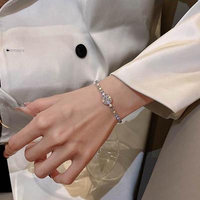 New 2023 Elegant Moissanite Diamond Bracelet for Women - Cold Style Niche Design