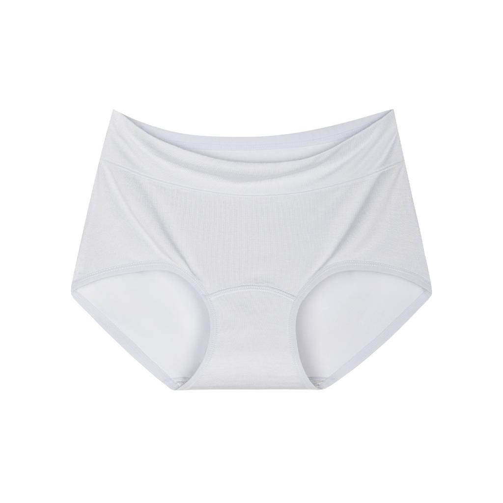 Plus Size Lady Spring Cotton 10A Antibacterial Extended Crotch Bare Breathable Waist Triangle Briefs