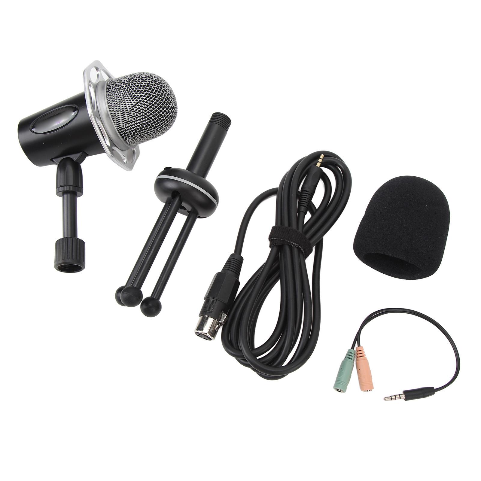 

Динамический микрофон со съемной опорой, светодиодный индикатор регулировки громкости, 3 встроенных режима звукоснимателя