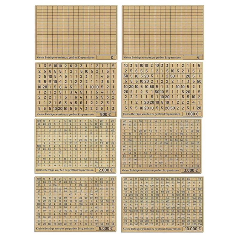 

Деревянная копилка для денег 1000/2000/3000/5000/10000 евро с целями сбережений и цифровой коробкой, многоразовая деревянная копилка