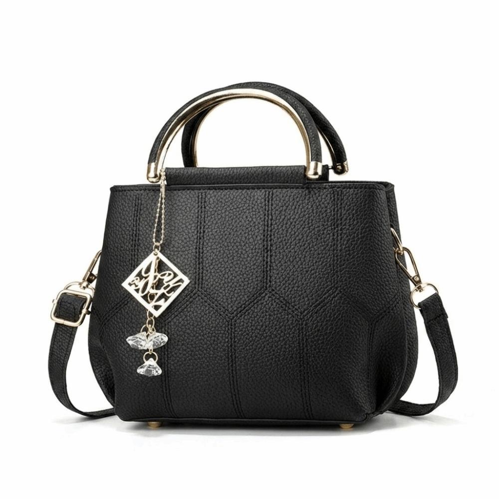 Fashion PU Women's Bag Two-Way Carry High-end Tote Bag Large Capacity Vintage Crossbody Bag Gift