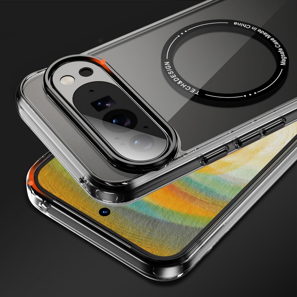 HD-Transparent Magnetic Phone Case For Google Pixel 10 9 8 Pro XL 10PROXL 9ProXL 9A 8A Shockproof For Magsafe Crystal Hard Cover