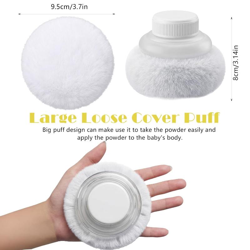 2-in-1 Baby-Talkumpuder-Puff mit Aufbewahrungsbox Weicher Kosmetikschwamm zum Auftragen von Make-up & für die Babypflege