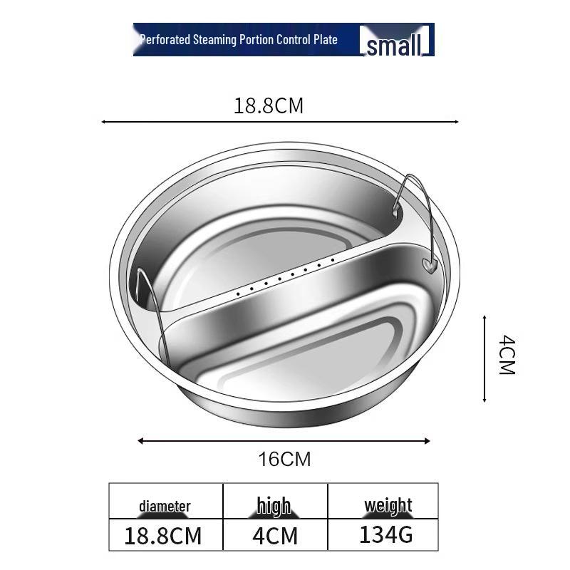 304 Stainless Steel Baby Food Steaming Tray with Three Compartments - Portable Rice Cooker Rack