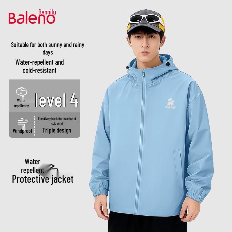 

Baleno Men s Letter Print Windproof Casual Jacket XL