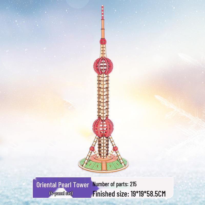 Chinese-Style 3D DIY Wooden Villa Model Kit