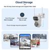 3MP+3MP Wireless Security Camera Dual-Lens Wall Mount Smart WiFi Camera Full Color Night Vision 2-Way Audio Motion Detection