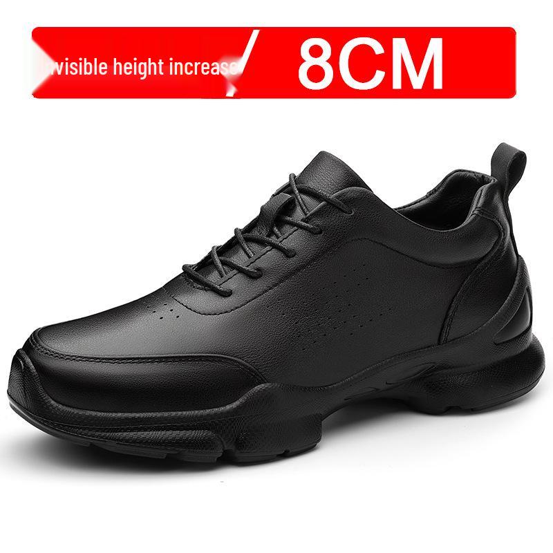 Invisible 8CM Height Increasing Men s Leather Shoes - Lightweight, Formal, Casual, British Fashion, Wedding 40