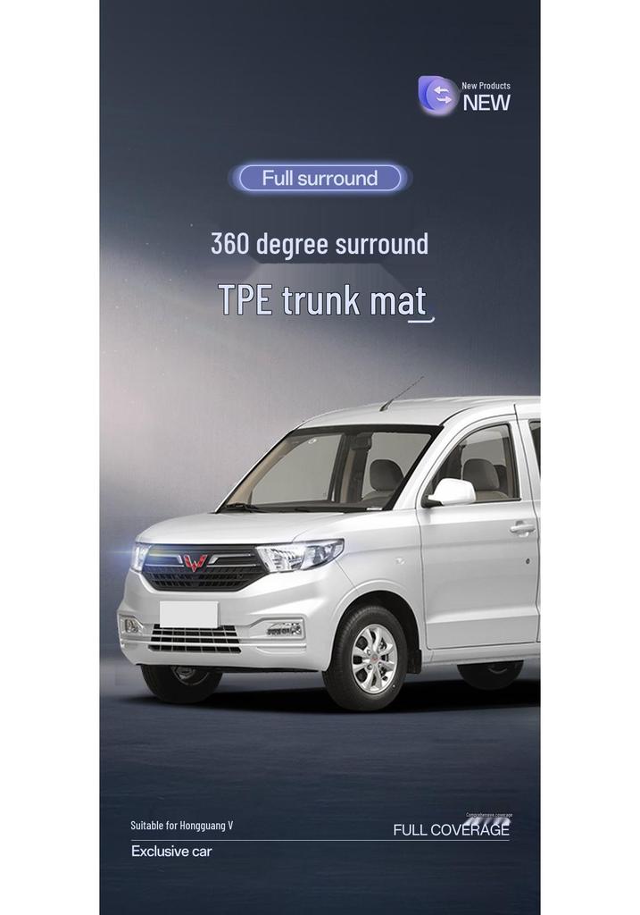 Covorașe Auto TPE Acoperire Completă pentru Wuling Hongguang V - Accesorii Durabile pentru Cabină și Portbagaj
