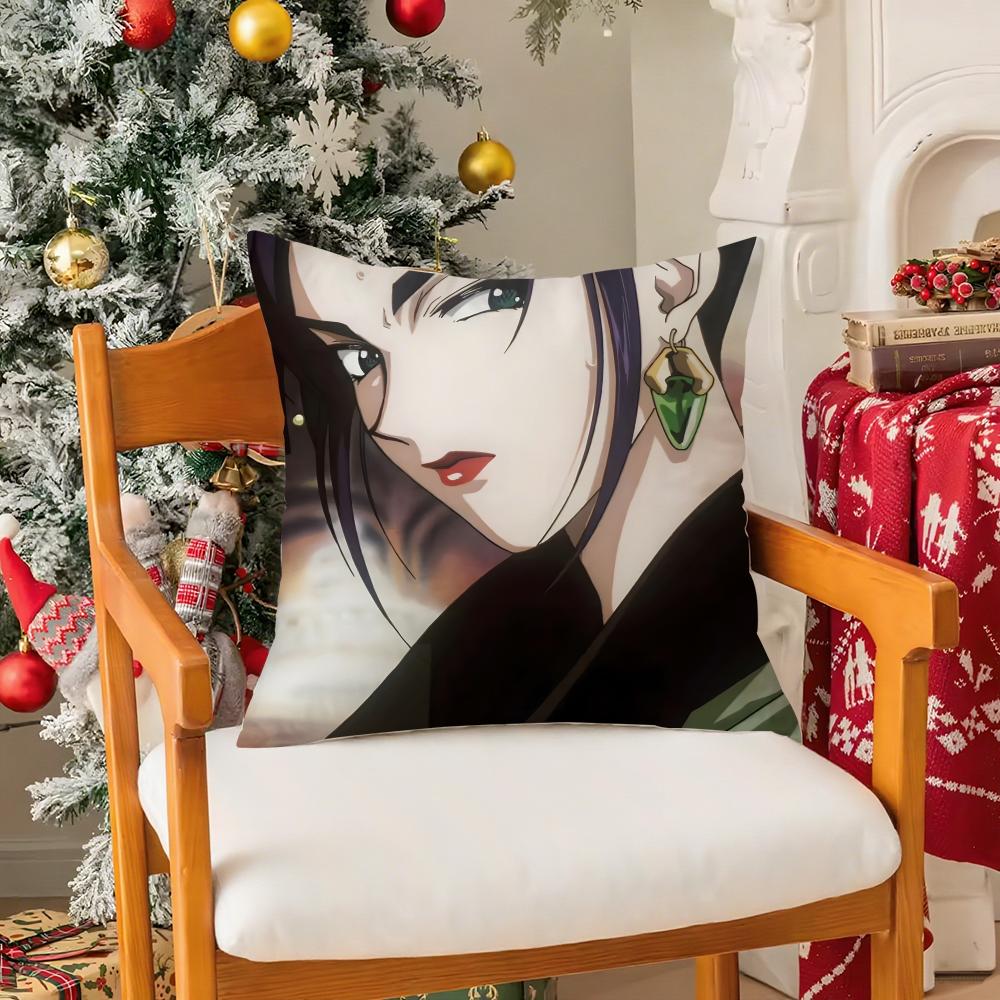 

C-Cowboy Bebop Pillow Case Silky Elegant Comfort Sofa Bed Invisible Zipper 30cmx30cm