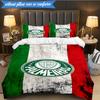 3PCS Sociedade Esportiva Palmeira Printed Soft Bedding Set,Including 1pc Duvet Cover And 2pcs Pillowcases Perfect for Bedroom, Dormitory, Fan gift