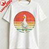 Unisexs Vintage Duck Graphic Tee Casual Round Neck Machine Perfect for All Seasons Funny Outdoors High Quality Cotton Shortsleev