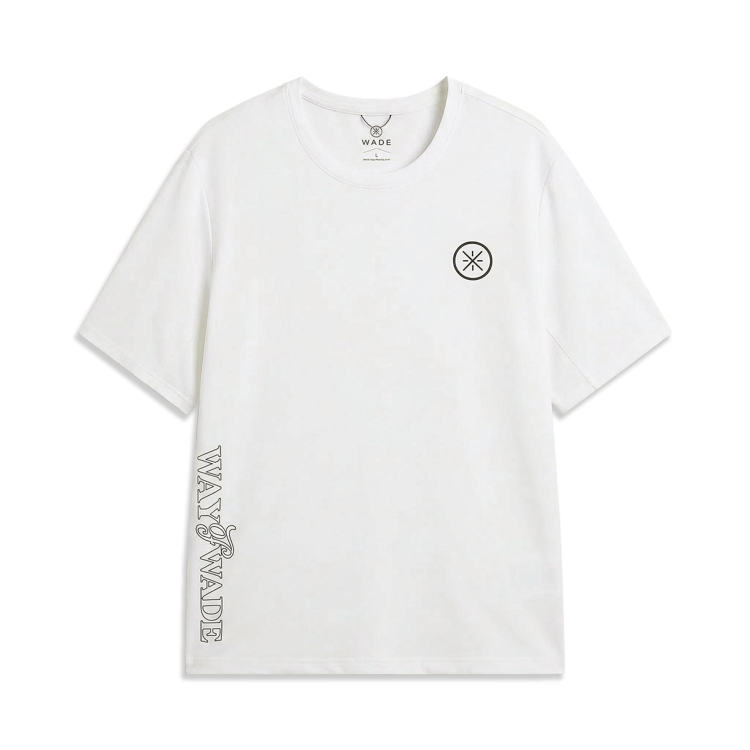 Li-Ning Wade Series Quick-Dry Cool UV-Resistant Round Neck Letter Print T-Shirt Men tops ATSW417-2 L