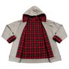 Felpa con cappuccio da uomo reversibile patchwork a quadri con zip per autunno e inverno