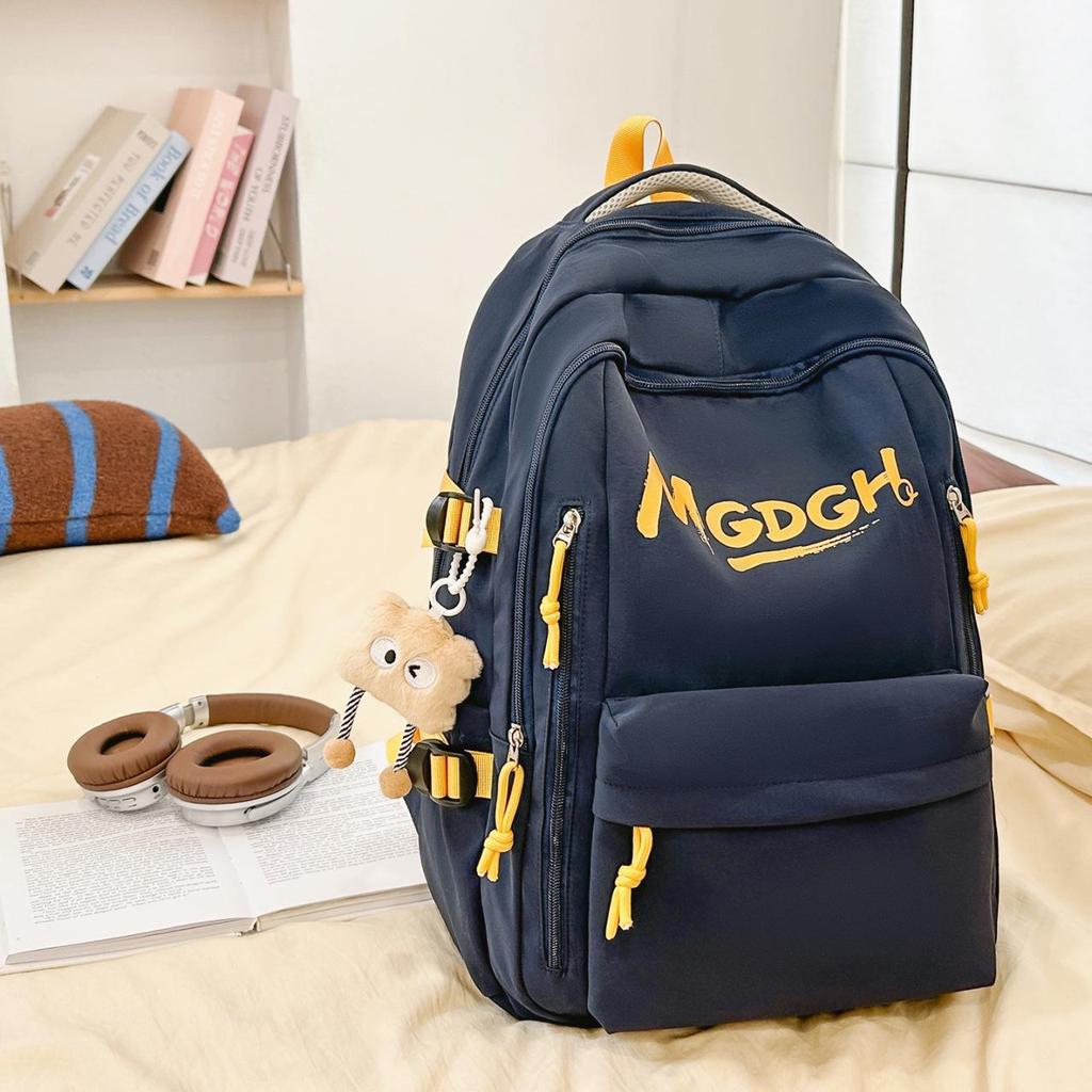 Korean Style Versatile Student Backpack - Large Capacity, Lightweight, Casual Travel Bag for Couples