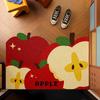 Apple Red Door Floor Mat Special-Shaped Cuttable Non-Slip Foot Pad Scraping Sand Rubbing Soil Foot Pad Entering Door Silk Ring Floor Mat