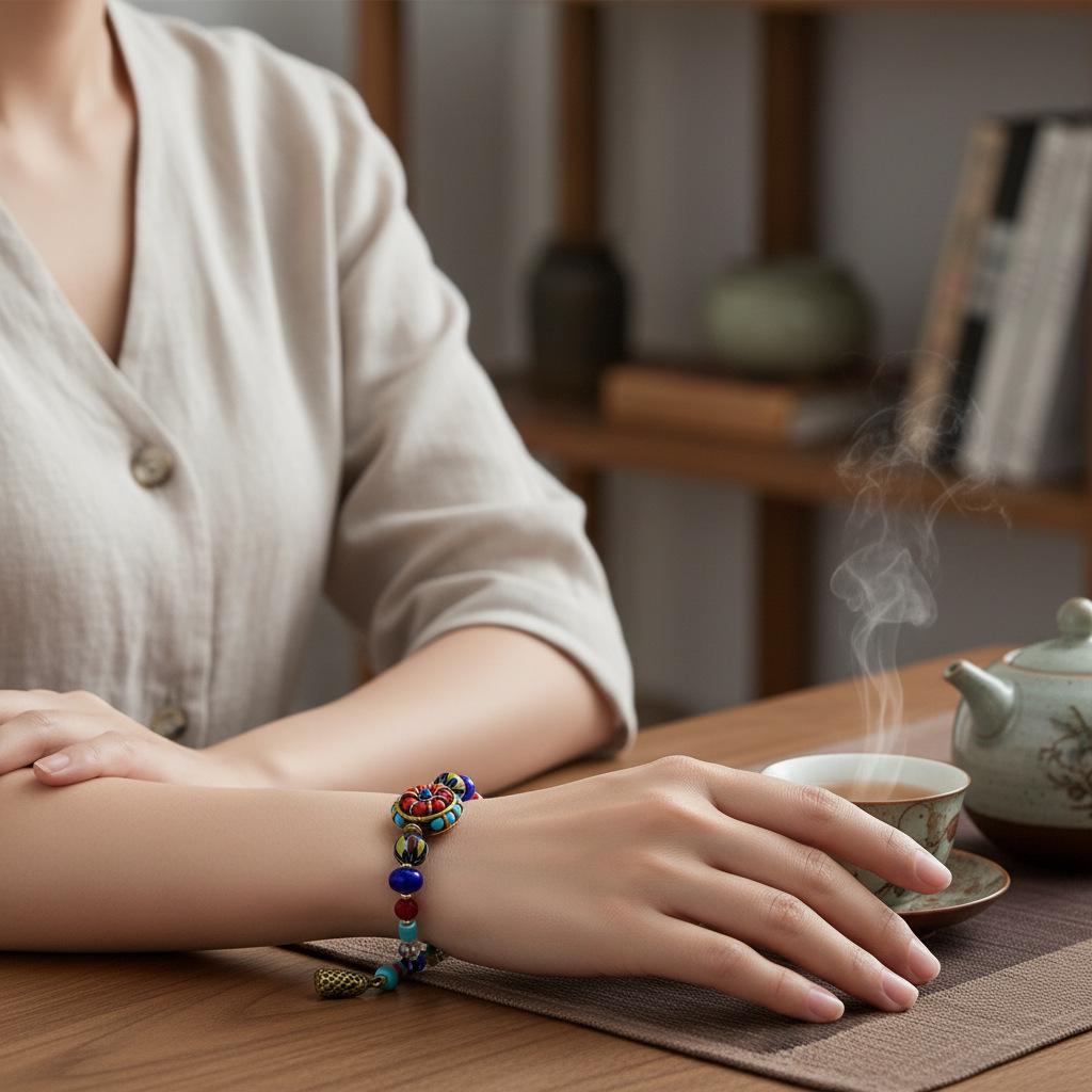 Tibetan Handmade Woven Ethnic Bracelet - Artistic, Versatile, Adjustable Rope with Unique Design