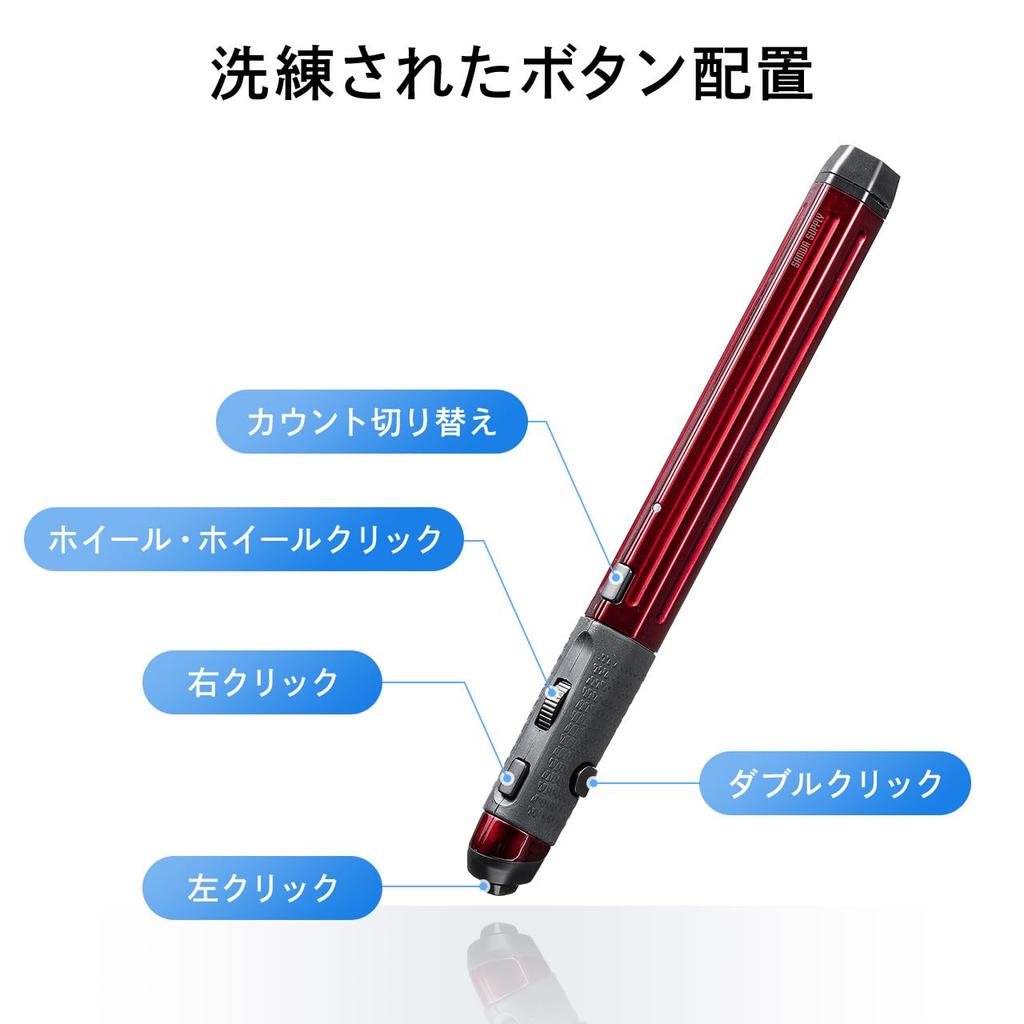 Sanwa Direct Mouse Wireless Connection Compatible with Rechargeable Storage Pouch Included Blue Pen-shaped Bluetooth/USB-A/USB-C