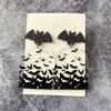Acrylic Clear Ear Studs Halloween Bat Charm Earrings Stylish Party Gift Gothic Ear Rings Ear Jewelry for Horror Festival