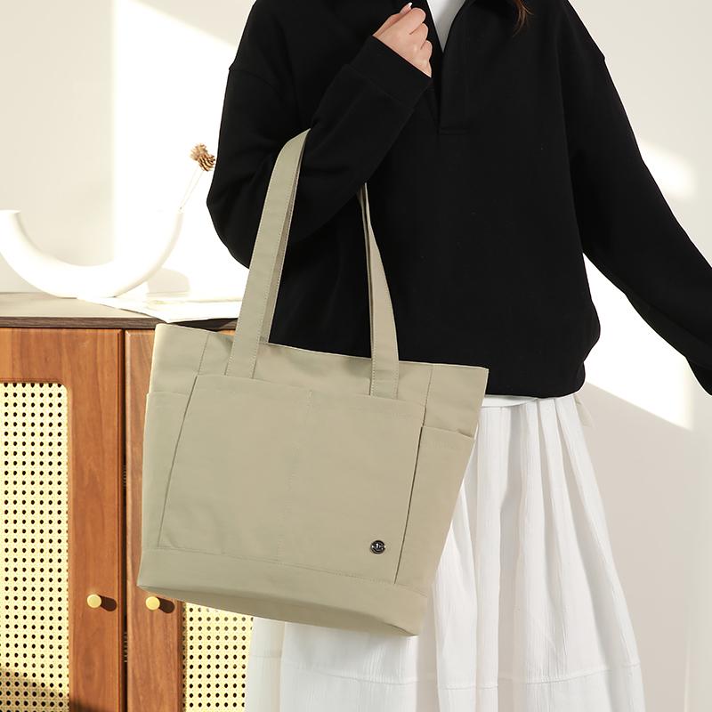 Nylon Bag Women's Large Capacity Tote Bag Student Class Shoulder Bag
