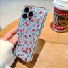 Rote Rosen Nahtloses Muster Transparenz Handyhülle für IPhone 14 15 16 13 12 11 17 Pro Max 12 13 Mini Weiche Hülle