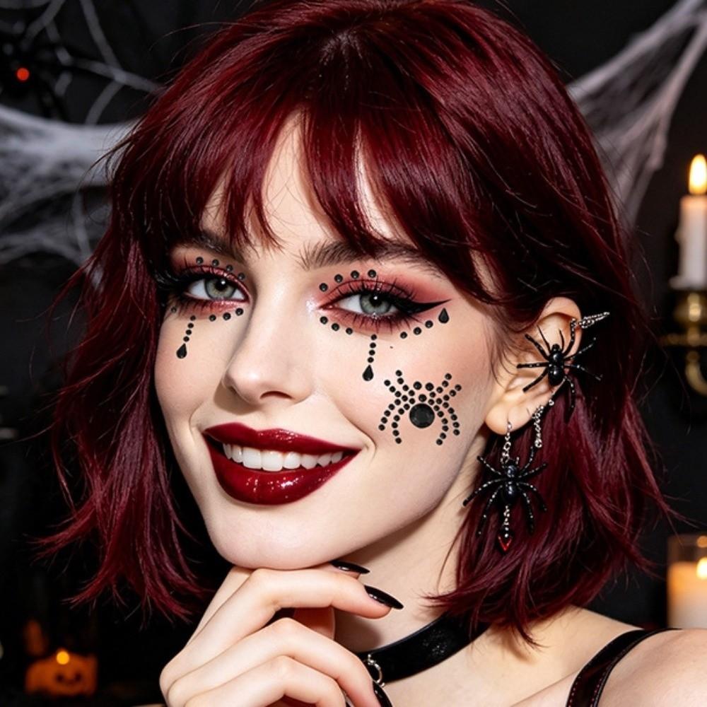 Rhinestone Face Eye Jewels Sticker 3D Face Gem Sticker Crystal Tattoo Sticker Halloween Party