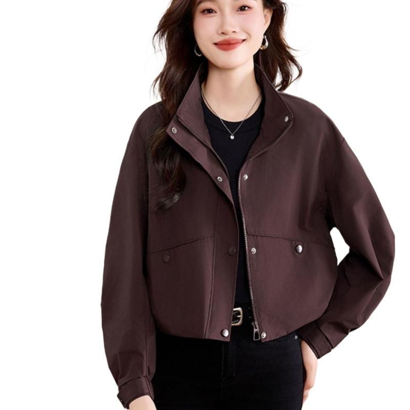 Ankora Red Coat Women's Short New Spring and Autumn Korean Style Loose Casual Casual Jacket Tops for Small People