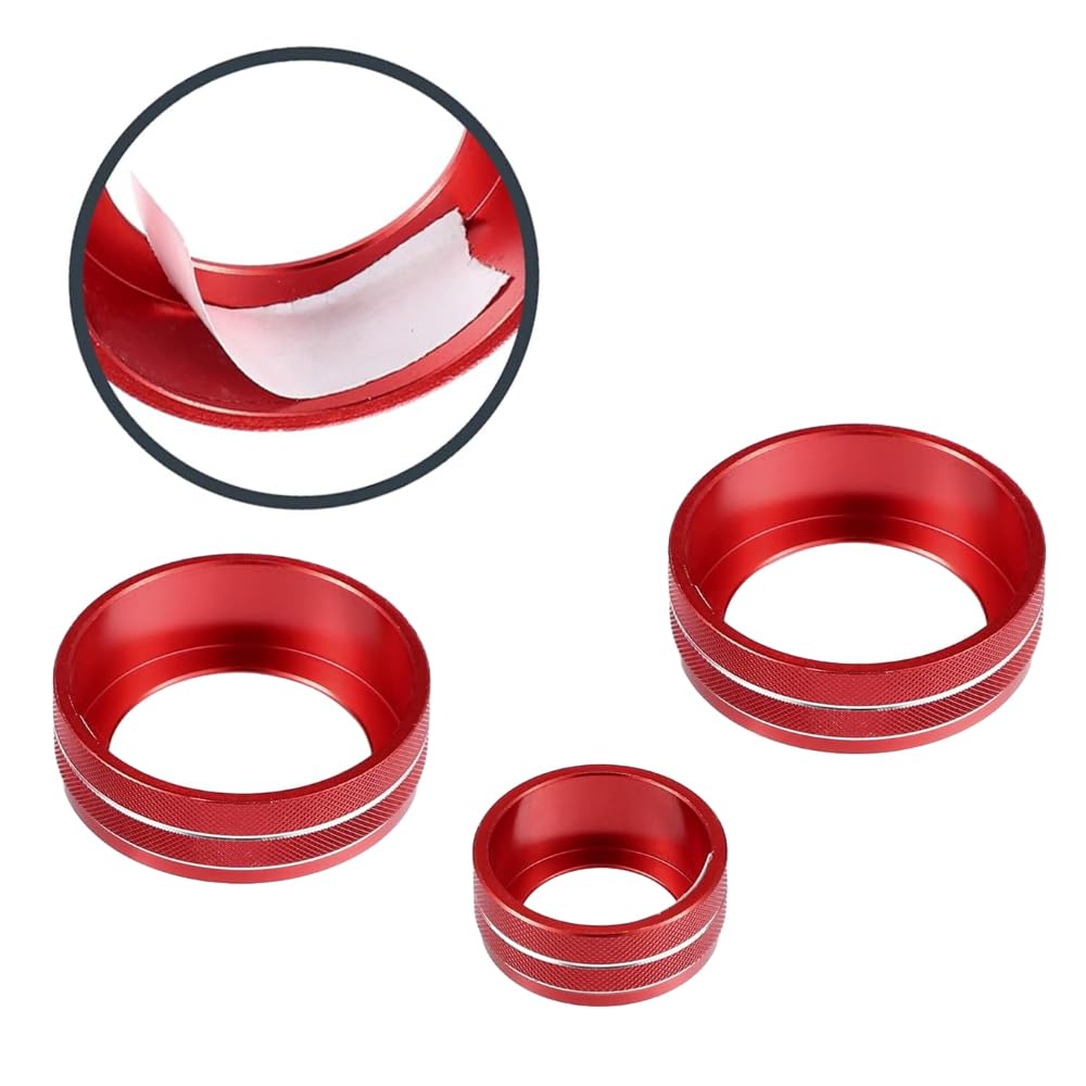 Air Conditioner Switch Button Knob Cover, AC Ring Covers, Volume Knob Ring Cover, Car Interior Decor Compatible with Honda CRV 2017 2018 2019 2020