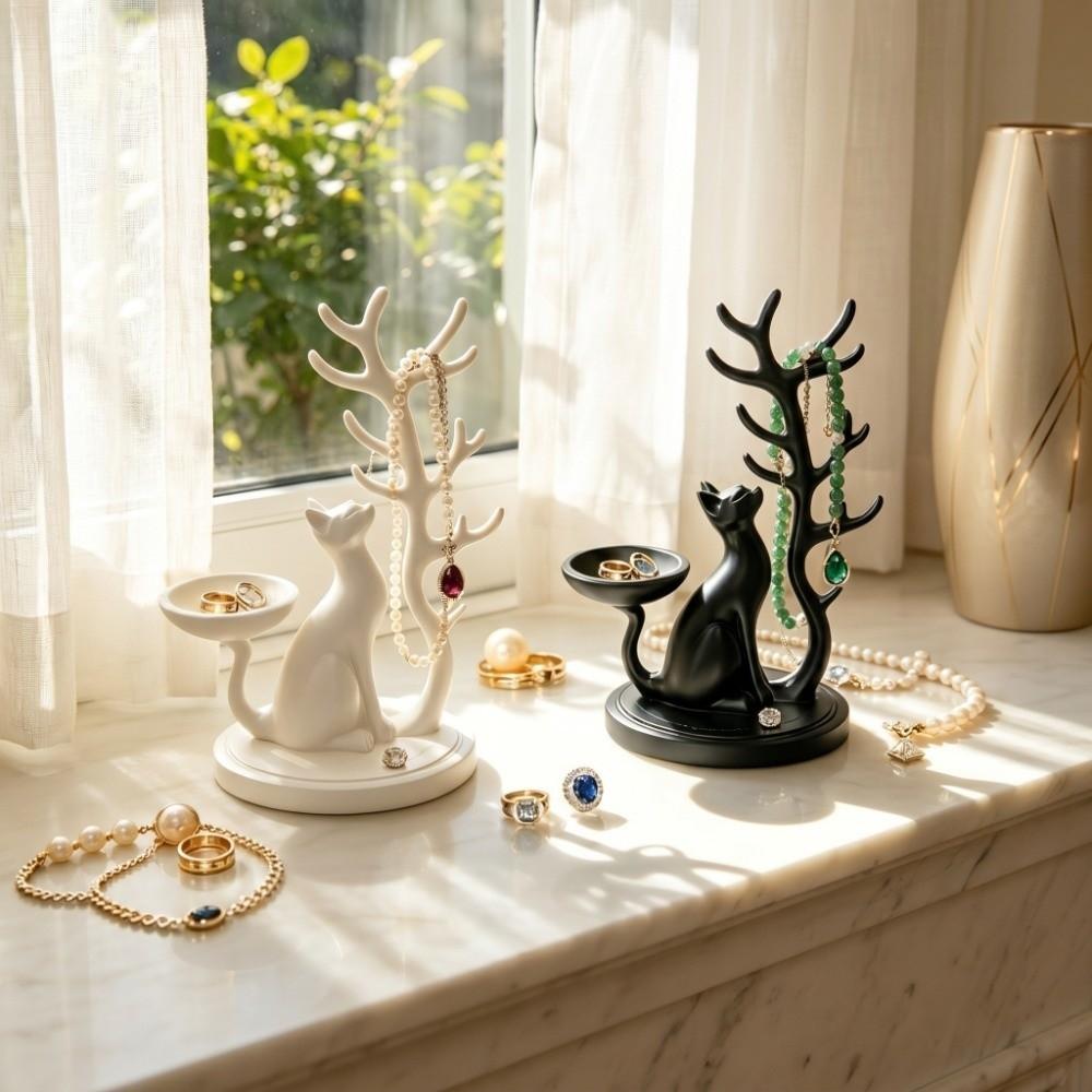 3D Printed Cat Jewelry Tray Creative Multifunctional Storage Holder for Lovers, Or Oneself