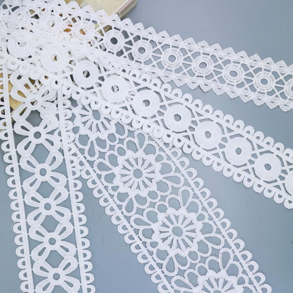 Japanese And Korean Milk Silk Hollow Water-Soluble Embroidery Lace Clothing Cheongsam Lace Accessories Diy Decorative Lace Materials