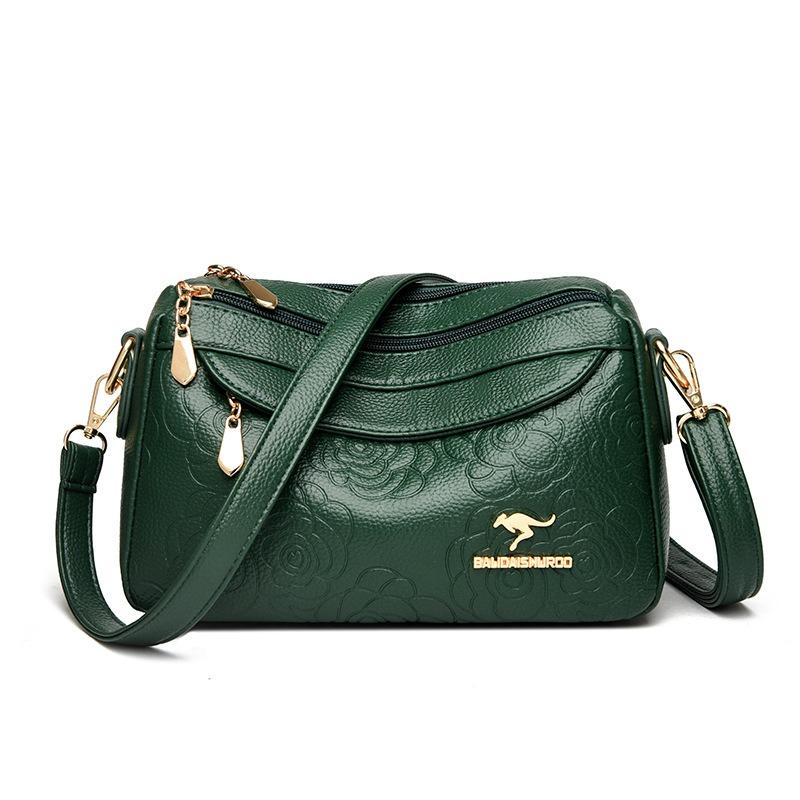 Women's Bag New Shoulder Crossbody Bag Medium Mother Bag Women's Diagonal Straddle Soft Leather Bag