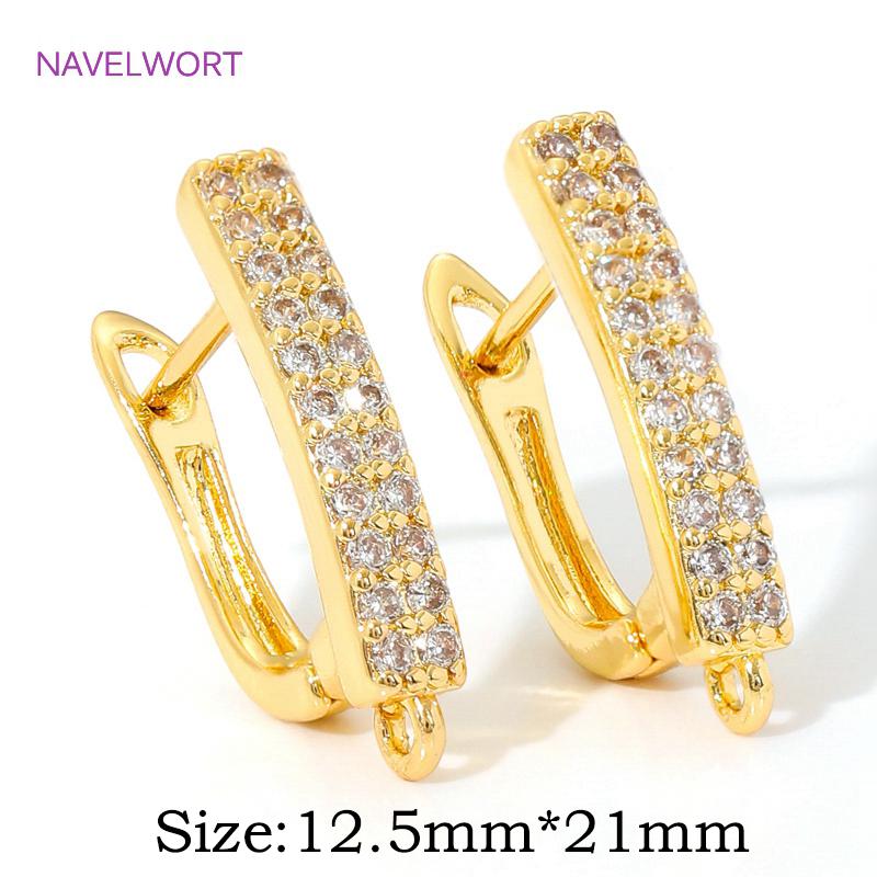 Crochets de Boucles d'Oreilles Plaqués Or 18K Fermoirs Laiton Accessoires de Boucles d'Oreilles Fil d'Oreille Pour Fabrication de Boucles d'Oreilles Apprêts, Accessoires de Fabrication de Boucles d'Oreilles DIY
