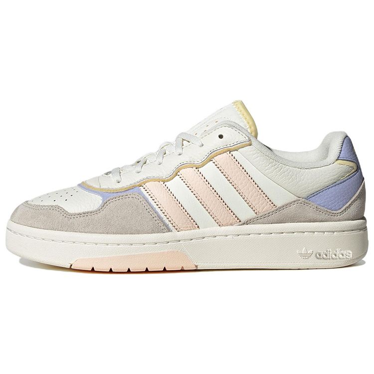 Adidas Originals Courtic Leather Comfortable Non-Slip Durable Lightweight Low-Top Skate Shoes Women sneaker White Pink Purple ID4076