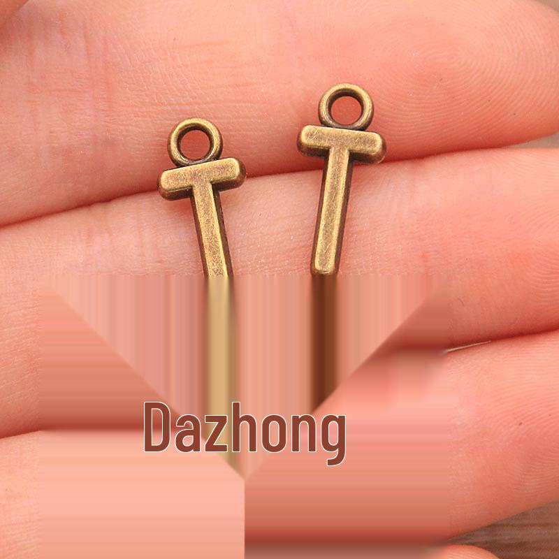Zinc Alloy Alphabet Charms: 2 Colors, 26 Letter Pendants for Jewelry, Handbag, and Mobile Phone Accessories
