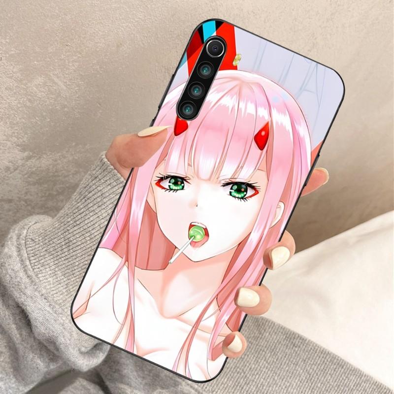 Pouzdro na telefon Zero Two Darling 002 pro Xiaomi Redmi Note 11 10 9T 8 7 Pro Redmi 10 9A 9C 8 7 6 Měkké černé pouzdro na telefon