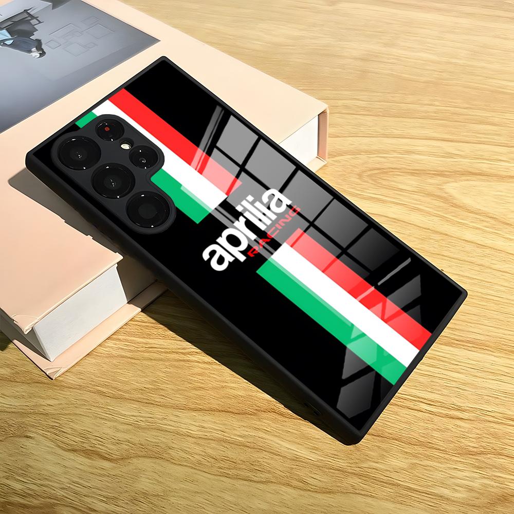 

Cool A-Aprilia Racing Logo Phone Case For S25 Ultra Samsung S26 S24 Fe S22 S20 S23 21 Plus A54 A34 A53 A16 Glass Cover Samsung s23ultra