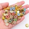 150pcs 3 Colors Sunflower Glass Rhinestone Patch, Sewn-on Appliqué, Gold Base, DIY Bag/bag/flower Button Clothing Maker