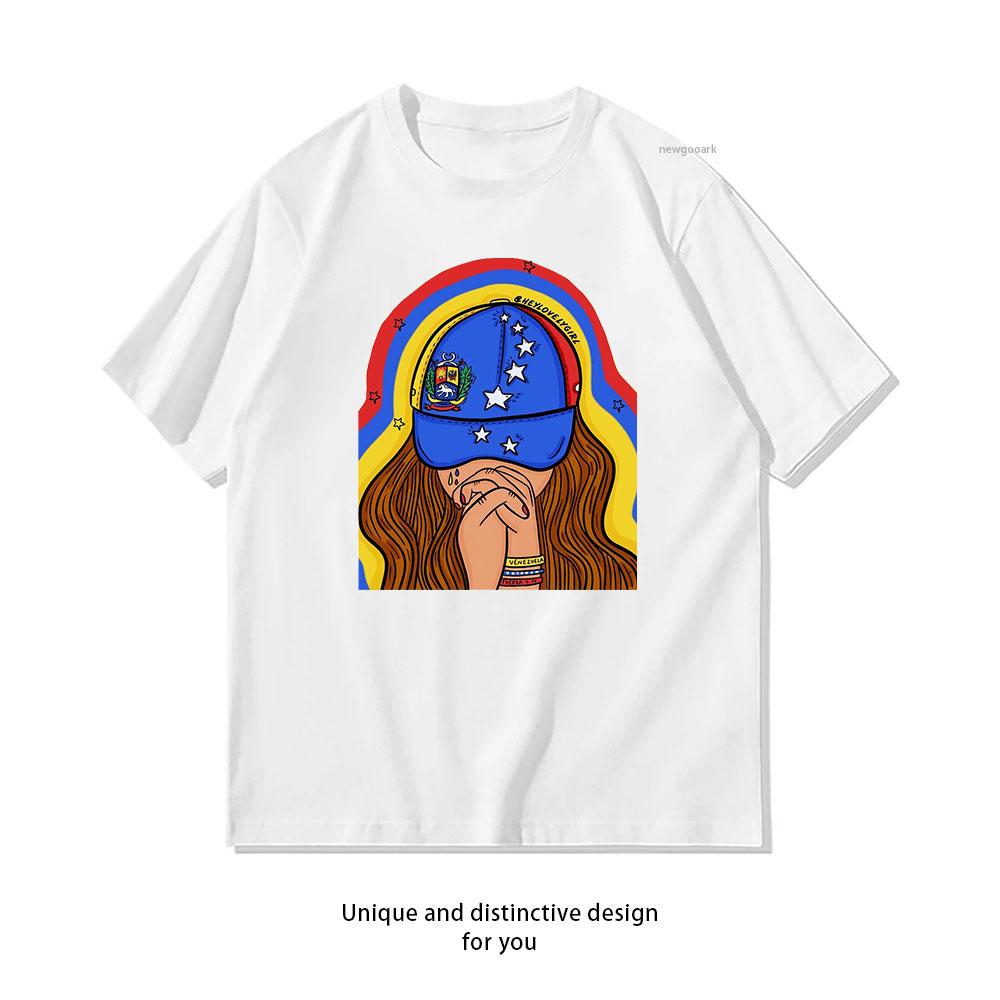 Venezuela Libre Girl Tshirt Woman Man Casual Cotton Graphic T Shirts Creative Streetwear Camisetas Tops Tee S