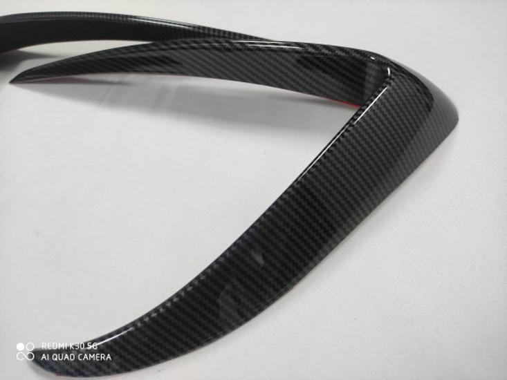 Tesla Model 3/Y Kohlefaser Windabweiser-Abdeckung & Nebelscheinwerfer-Spoiler Set