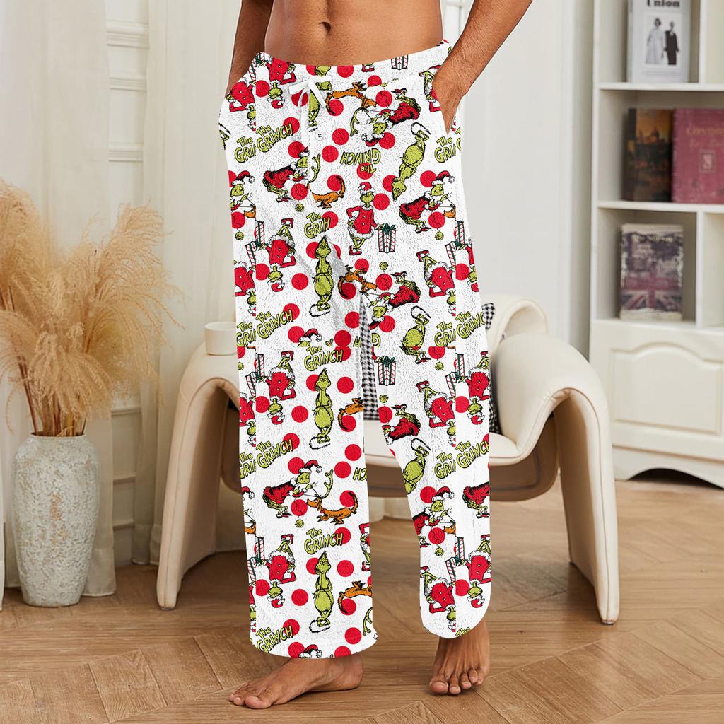 Herren Allover bedruckte Homewear-Hose Schlaf-Pyjamahose Lange Hose Pyjamahose